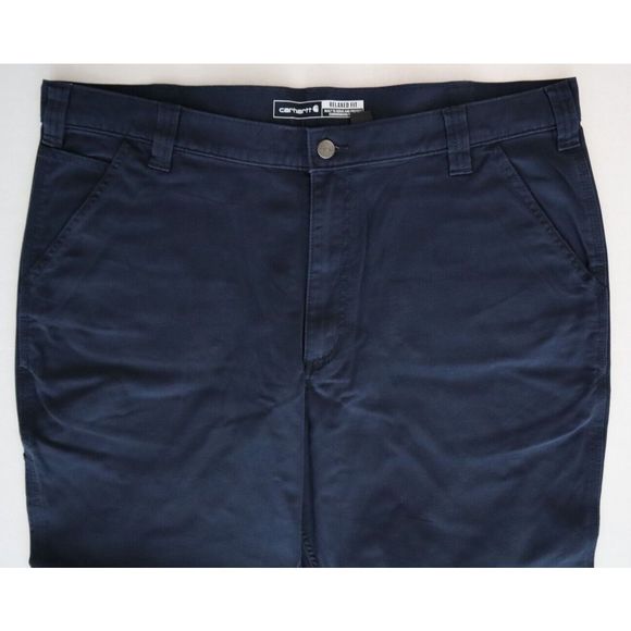 Carhartt BN2291 Men Sz 40x30 Navy Blue Rugged Flex Relaxed Fit Canvas Work Pants - Picture 6 of 7